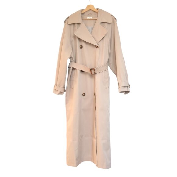 NWT Miss Selfridge Premium Maxi Trench Coat in Beige Women's 12 UK 16 - Picture 1 of 8